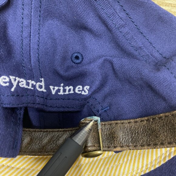 Vineyard Vines Mens Sail Nautical Baseball Cap Navy Adjustable Hat Embroidered - Picture 13 of 15